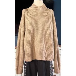 Anthropologie Mock Neck Pullover Sweater L
